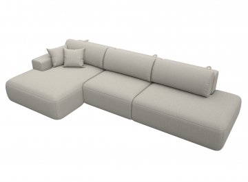 Диван-кровать Лига-036 НПБ Модерн Лонг левый амур 02 бежевая рогожка