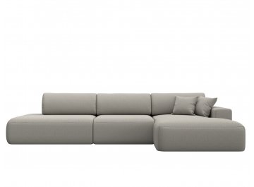 Диван-кровать Лига-036 НПБ Модерн Лонг правый амур 02 бежевая рогожка