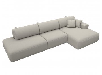 Диван-кровать Лига-036 НПБ Модерн Лонг правый амур 02 бежевая рогожка