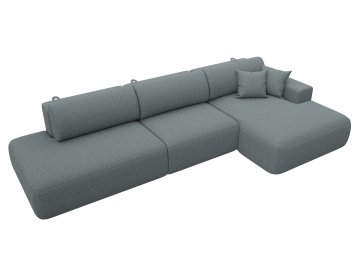 Диван-кровать Лига-036 НПБ Модерн Лонг правый амур 07 серая рогожка