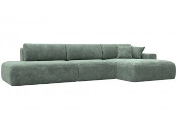 Диван угловой Лига-036 НПБ Модерн Лонг brut 08 зеленый