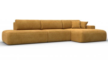 Диван угловой Лига-036 НПБ Модерн Лонг brut 10 желтый
