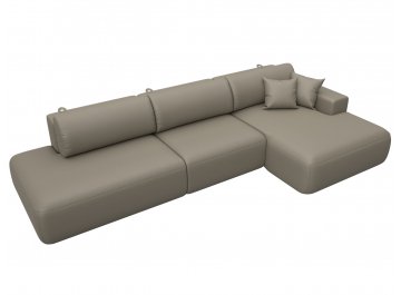 Диван-кровать Лига-036 НПБ Модерн Лонг правый grifon 04 бежевая экокожа