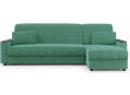 Диван угловой Moon Family 018/Н30Сн+7Ян+(2)65н 003545 со спальным местом 160 велюр зеленый 66-101