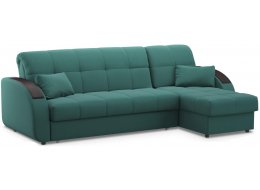 Диван угловой Moon Family 109 268 см с независимым пружинным блоком Н30С Lux v1+7Я н+(2)65 н 004805 зеленый