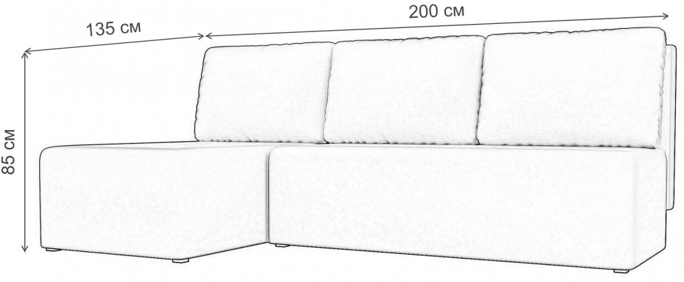 Диван угловой Поло левый коричневый микровельвет