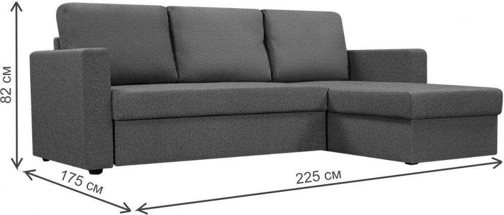 Диван угловой Сатурн-2 рогожка Joy Nature