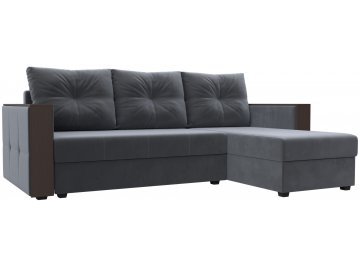 Диван угловой Валенсия Лайт seven 17 серый