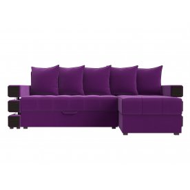 Диван угловой Венеция правый микровельвет