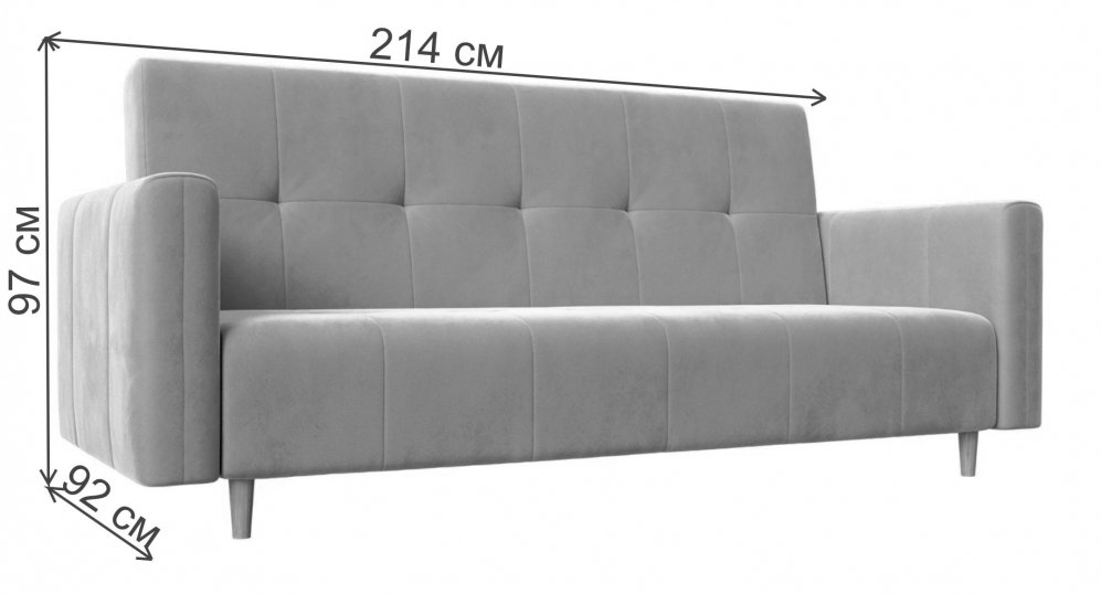 Диван Терра-Нова белая экокожа