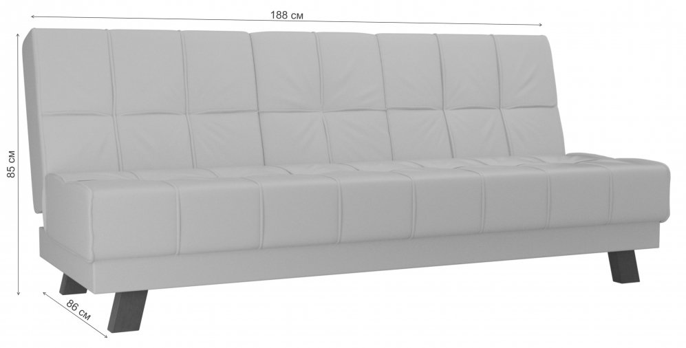 Диван Винсент эко кожа бежевый прямой