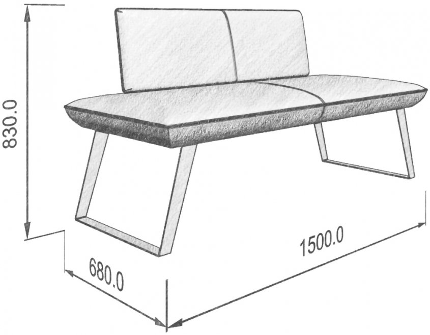 Кухонный диван Cosmo 140 uno / blue