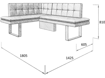 Диван Magic 140-178 L левый