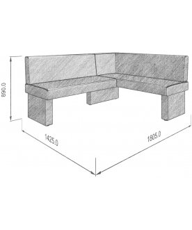 Диван Ratio 178-140 R правый