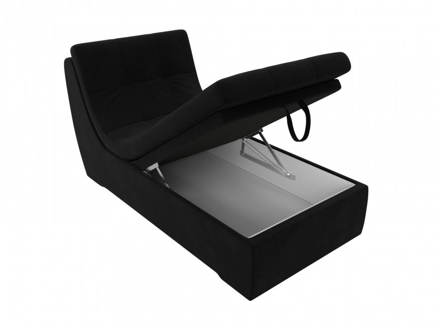 Модуль канапе Эверест микровельвет черный