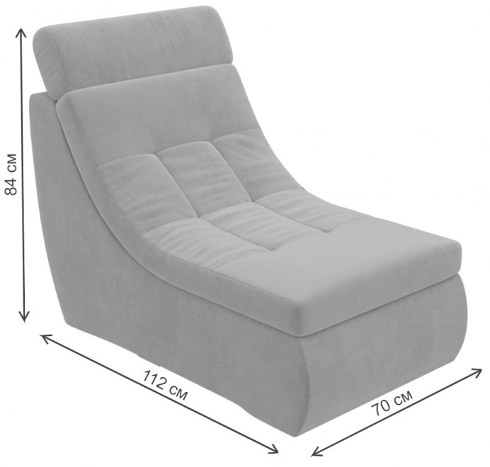 Модуль кресло Холидей Люкс микровельвет коричневый