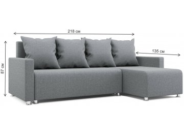 Угловой диван Каир правый elegance com grey