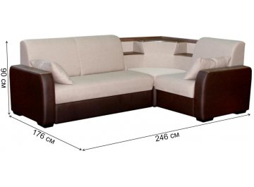 Угловой диван Вояж вариант 1 бежевый