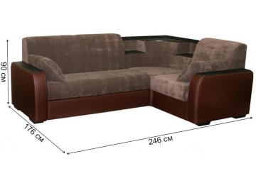 Угловой диван Вояж вариант 3 шоколад
