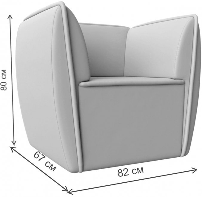 Кресло Соната бежевая экокожа