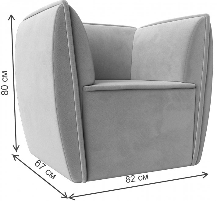 Кресло Соната бежевый микровельвет
