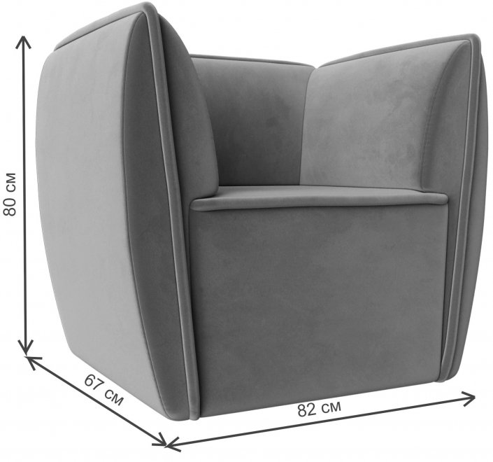 Кресло Соната бирюзовый велюр