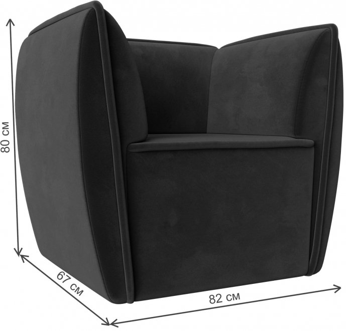 Кресло Соната зеленый микровельвет