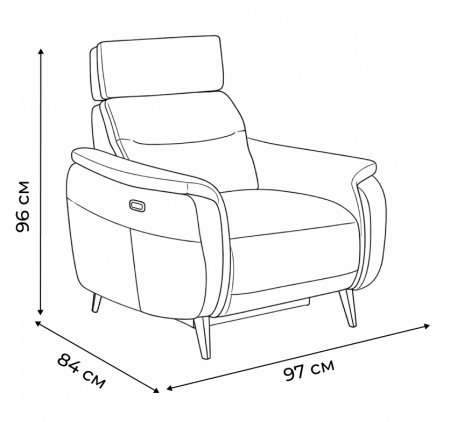 Кресло Cheretto серый