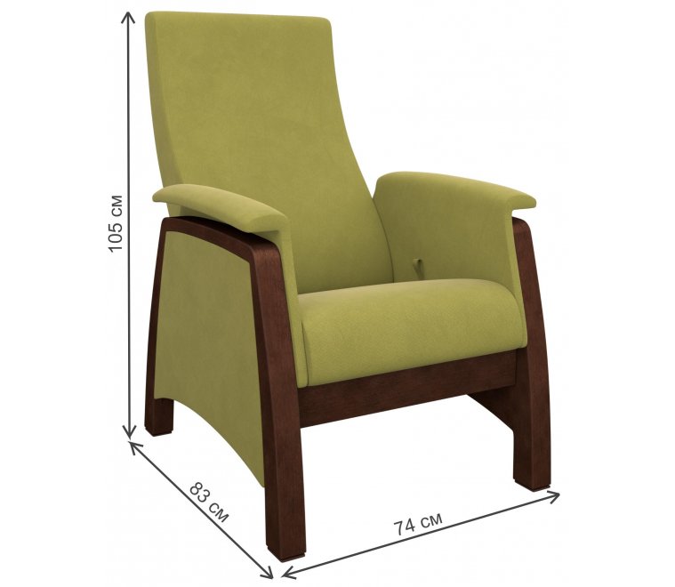 Кресло-глайдер Модель Balance 1 орех / verona apple green