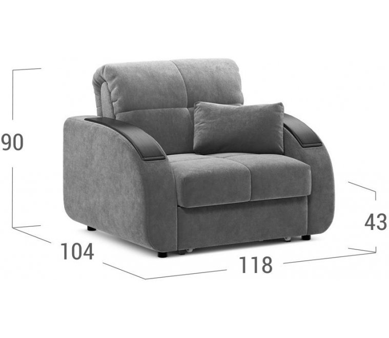 Кресло Moon Family 109 / Н10 v1+(2)65 н 004751 велюр коричневый 74-65