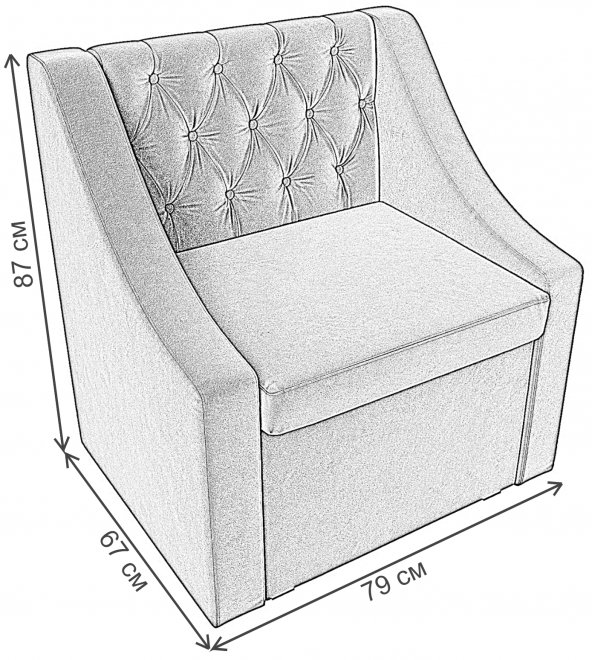 Кресло Мерлин микровельвет черный