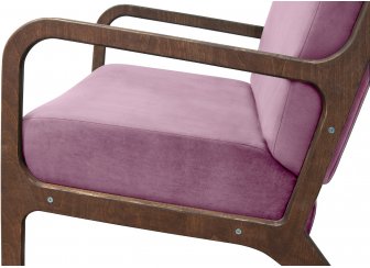 Низкое кресло Mody Pink