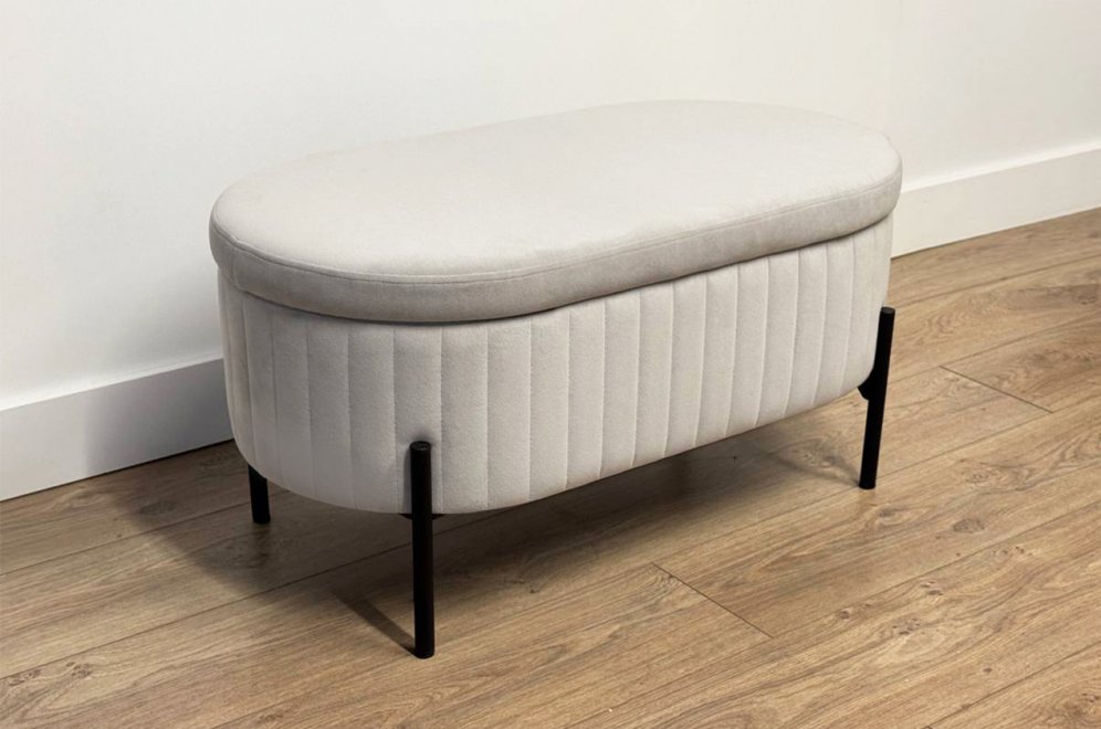 Пуф Винни галька (велюр)