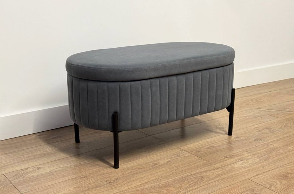 Пуф Винни графит (велюр)