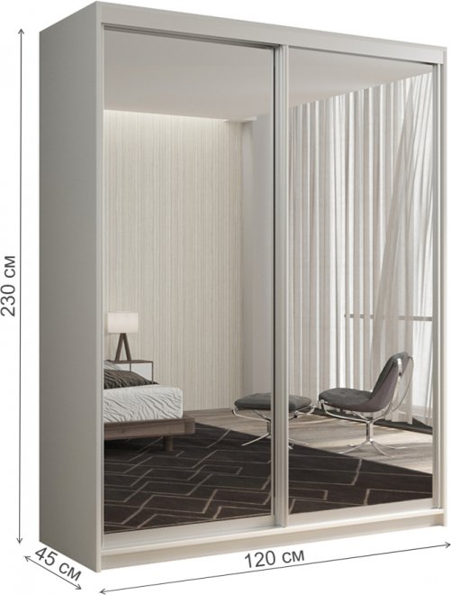 Шкаф-купе Кааппи 1 120х45 белый бриллиант