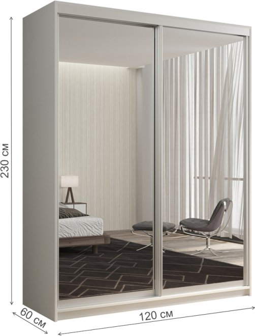 Шкаф-купе Кааппи 1 120х60 белый бриллиант