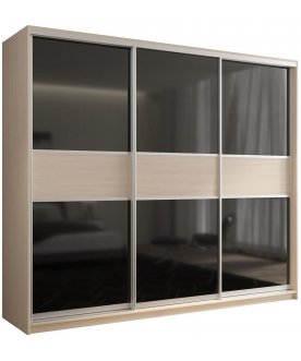 Шкаф-купе Кааппи 10 дуб молочный / черный