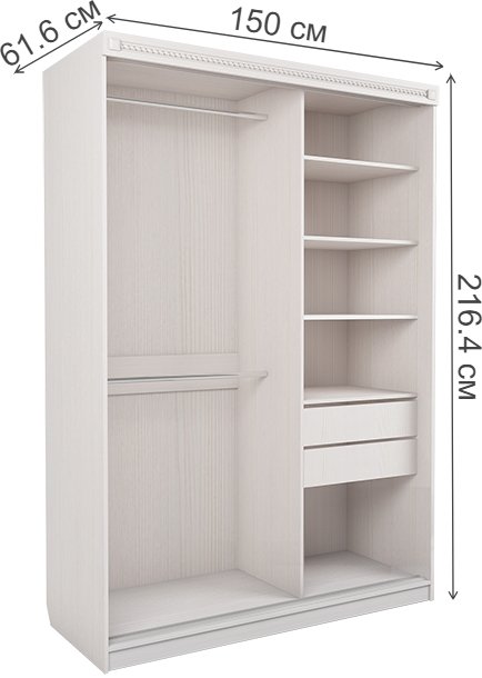 Шкаф-купе Азалия №26 бодега белый
