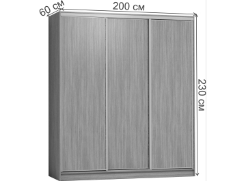 Шкаф-купе Домашний 2000 лдсп / лдсп