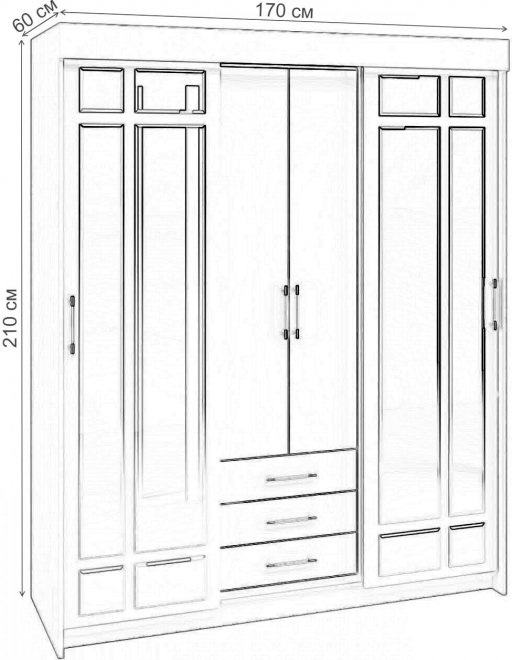 Шкаф-купе Олденс венге / дуб белфорд