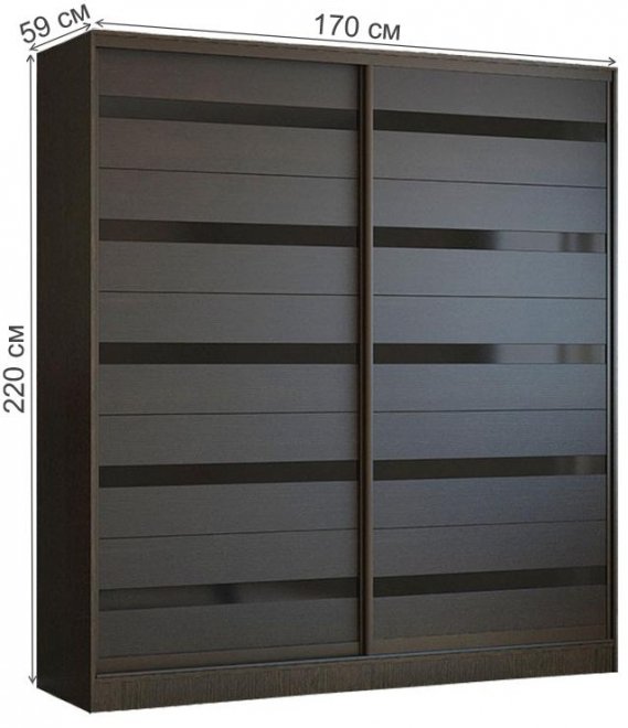 Шкаф-купе Лотос-1 венге