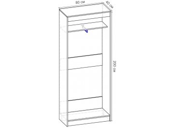 Шкаф-купе Риф 2 ШК.016.800-28 вариант 3