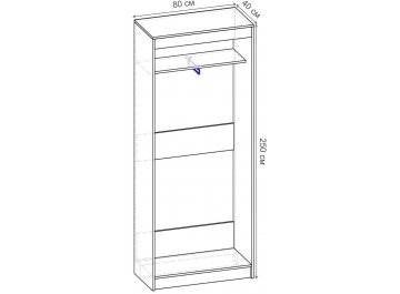 Шкаф-купе Риф 2 ШК.017.800-28 вариант 3