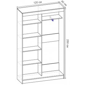Шкаф-купе Риф 2 ШК.021.1200-23 вариант 4