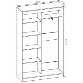 Шкаф-купе Риф 2 ШК.020.1200-31 вариант 6