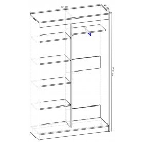 Шкаф-купе Риф 2 ШК.020.900-30 вариант 5