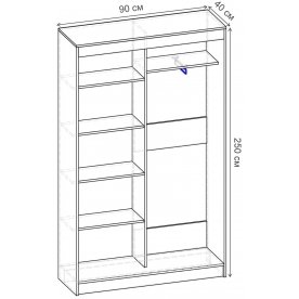 Шкаф-купе Риф 2 ШК.021.900-01