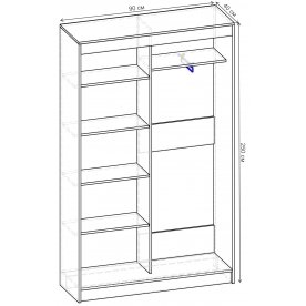 Шкаф-купе Риф 2 ШК.021.900-30 вариант 5