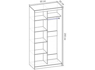 Шкаф-купе Риф 2 ШК.022.900-01