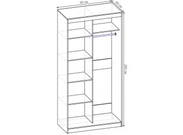 Шкаф-купе Риф 2 ШК.023.900-31 вариант 6